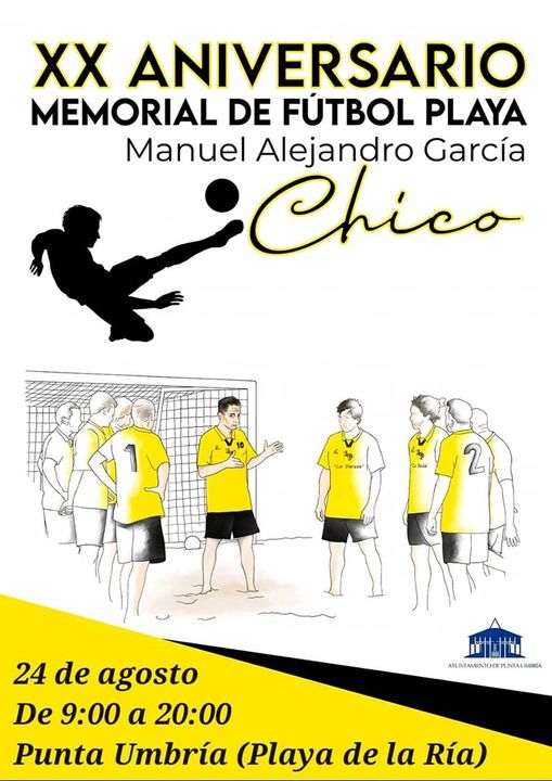 Punta Umbría acoge mañana sábado la vigesima edición del memorial de fútbol playa 'Chico'