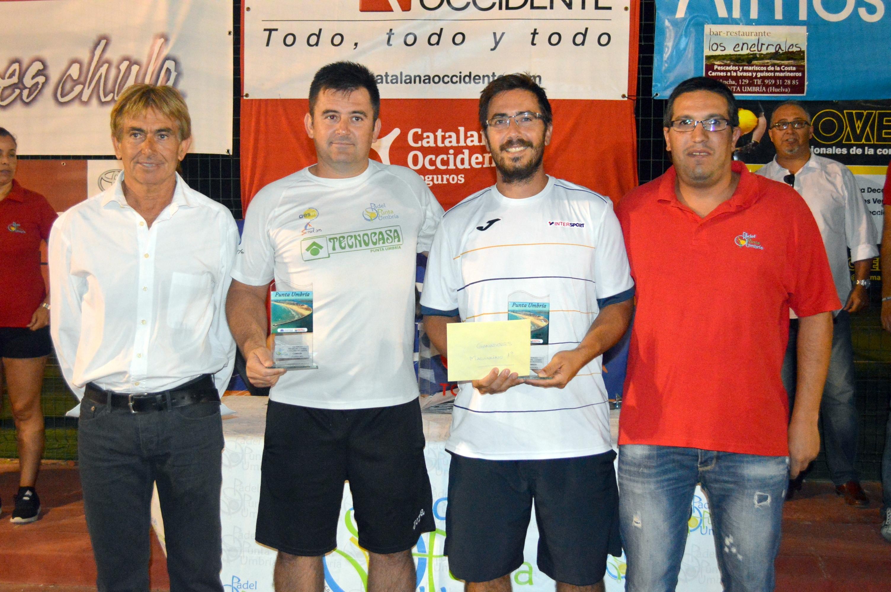 Carlos Pavón y Juan Antonio Moreno se llevan la victoria en el VIII Torneo de Pádel 'Virgen del Carmen' de Punta Umbría
